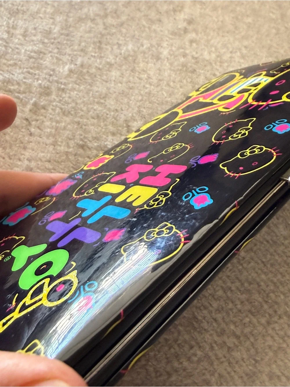 Vintage 2012 Loungefly x Sanrio Hello Kitty Wallet Black Scooter Design RARE